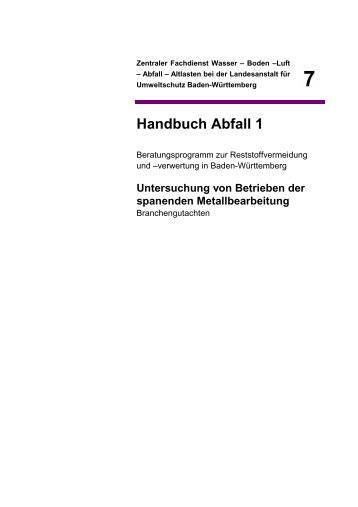 Handbuch Abfall 1 - Baden-Württemberg