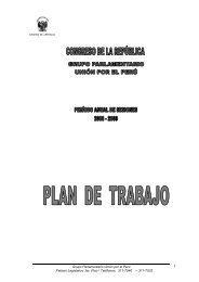 Plan de Trabajo - Congreso de la RepÃºblica del PerÃº
