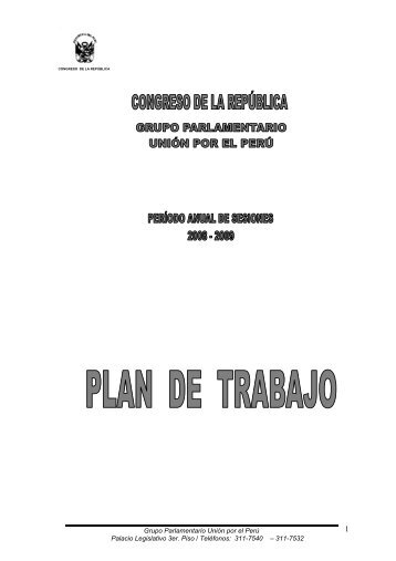 Plan de Trabajo - Congreso de la RepÃºblica del PerÃº