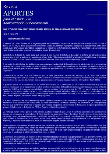 RegulaciÃ³n del Sistema de Obras Sociales en Argentina