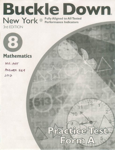 Buckle Down - Gr 8 - Practice Test - Form A - Answers.pdf