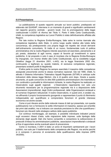 Rapporto 2001 - Territorio - Regione Emilia-Romagna