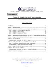 Default Motions and Judgments - Connecticut Judicial Branch