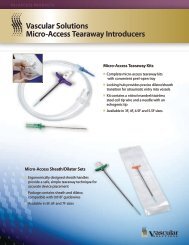 Micro-Access Tearaway Introducer Kits Brochure - Vascular ...