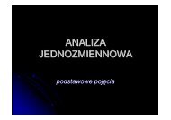 ANALIZA JEDNOZMIENNOWA