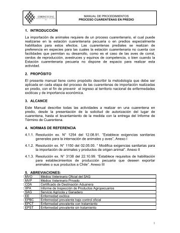 Cuarentena - Servicio AgrÃ­cola y Ganadero