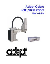 Adept Cobra s600/s800 Robot User's Guide - Adept Technology, Inc.