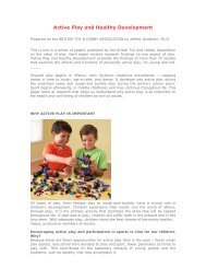 Active Play and Healthy Development - British Toy & Hobby ...