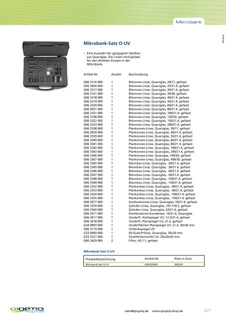 Mechanik - Qioptiq Q-Shop