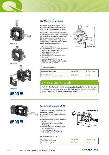 Mechanik - Qioptiq Q-Shop