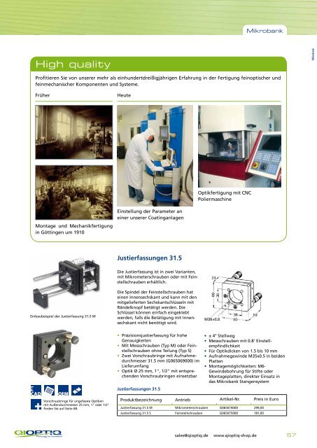 Mechanik - Qioptiq Q-Shop