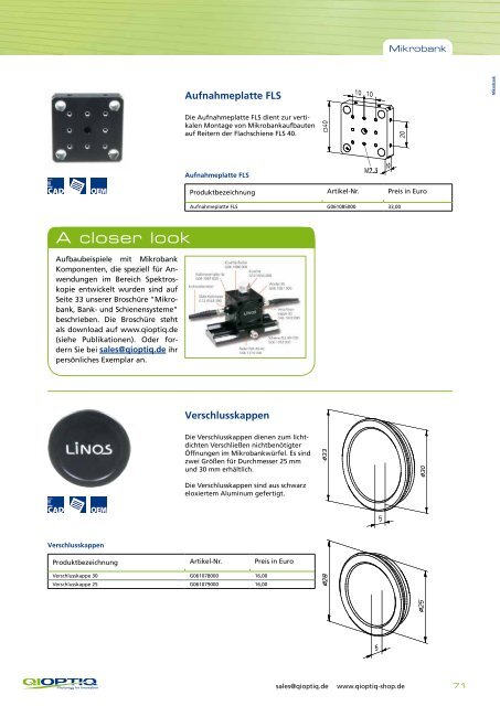 Mechanik - Qioptiq Q-Shop