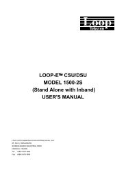 LOOP-EÃ¯Â£Âª CSU/DSU MODEL 1500-2S (Stand Alone ... - DAVANTEL