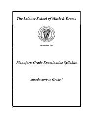 The Leinster School of Music & Drama - Griffith College Dublin