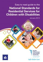 Easy to read version of the National Standards for ... - Inclusion Ireland