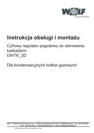 Instrukcja obsÃ…Â‚ugi i montaÃ…Â¼u - Wolf