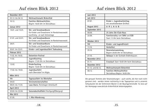 Kiclub Birkenfeld - Skiclub Birkenfeld e. V.