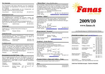 2009/10 www.fanas.ch