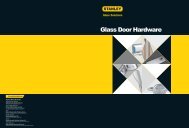 Glass Door Hardware - Stanley Security Solutions