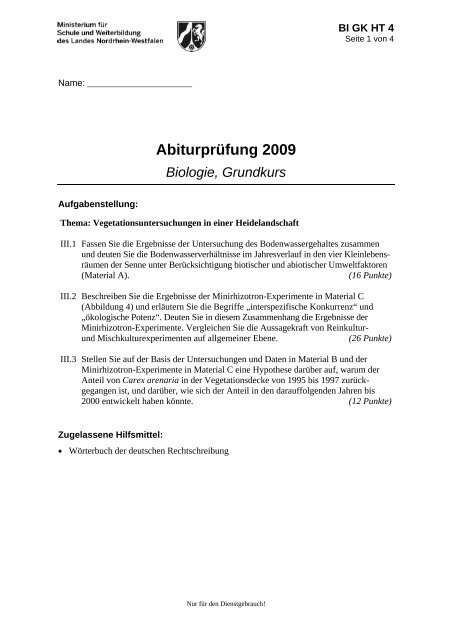 AbiturprÃ¼fung 2009