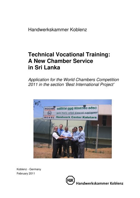 Technical Vocational Training A New Chamber ICC Deutschland