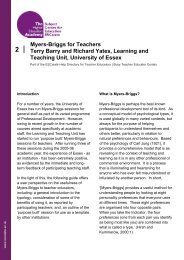 Myers-Briggs for Teachers Terry Barry and Richard ... - ESCalate