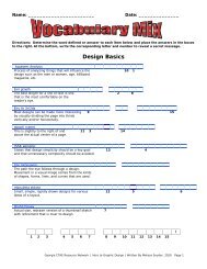 Design Basics Vocabulary Mix - Georgia CTAE