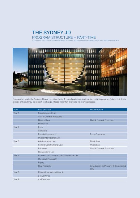 (JD) Guide - The University of Sydney