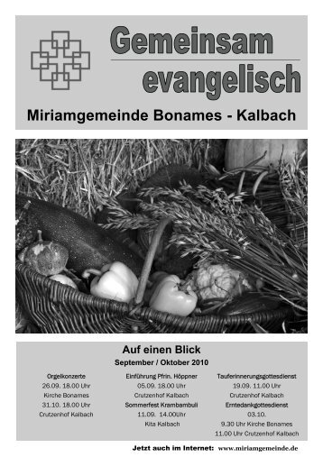 Miriamgemeinde Bonames - Kalbach - Miriamgemeinde Frankfurt