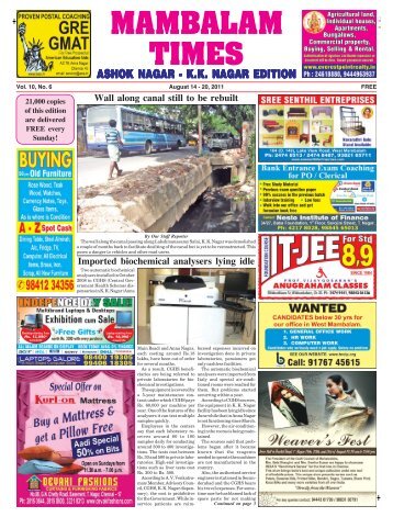 page 1 - MAMBALAM TIMES