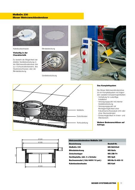 Prospekt IndustriesÃ¤ulen - Moser Systemelektrik