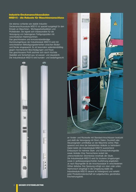 Prospekt IndustriesÃ¤ulen - Moser Systemelektrik