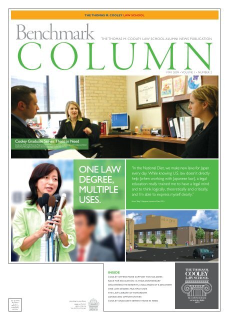 Benchmark Column - May 2009 - Thomas M. Cooley Law School