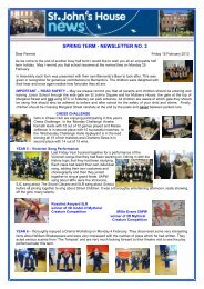 St John's House News Spring Term Issue 3