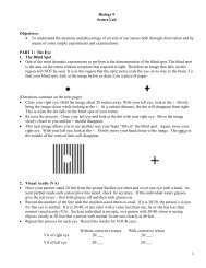 1 Biology 9 Senses Lab Objectives: â¢ To understand ... - Fog.ccsf.edu