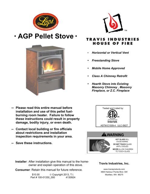 AGP Pellet Stove - Avalon