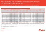 StruÄnÃ½ pÅehled cen za distribuci a dodÃ¡vku zemnÃ­ho plynu ... - E.ON