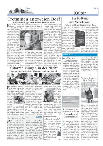 Kultur Tretminen entzweien Dorf - Dorfzeitung Seeshaupt
