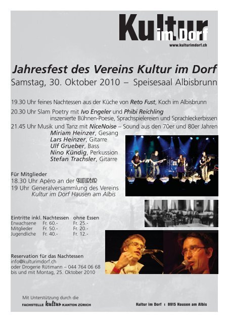 Jahresfest des Vereins Kultur im Dorf