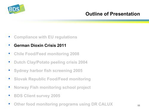 Dioxin/PCB crisis in feed/food - BioDetection Systems