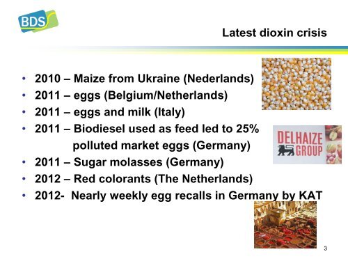 Dioxin/PCB crisis in feed/food - BioDetection Systems