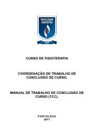 Manual de TCC de Fisioterapia - Faculdade Christus