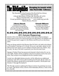 Keeping in touch with the Portville Library 2011 Autumn Happenings ...