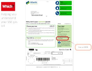 SSE Gas bill and statement - Which.co.uk