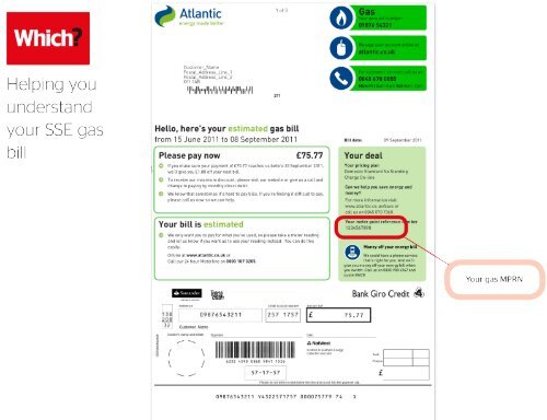 SSE Gas bill and statement - Which.co.uk