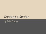 Setting up a LAMP(ish) Webserver ~ Erik Edrosa