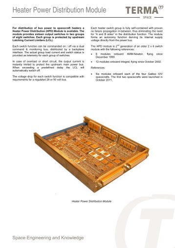 Heater Power Distribution Module - Terma