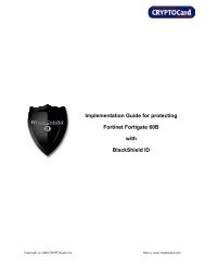 Implementation Guide for protecting Fortinet Fortigate 60B ... - SafeNet