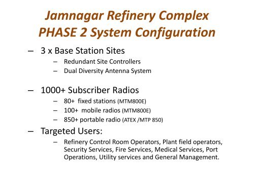 Case Study: TETRA at Reliance Jamnagar Refinery