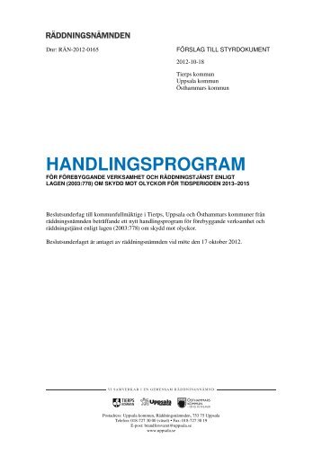 Handlingsprogram fÃ¶r fÃ¶rebyggande verksamhet ... - Uppsala kommun
